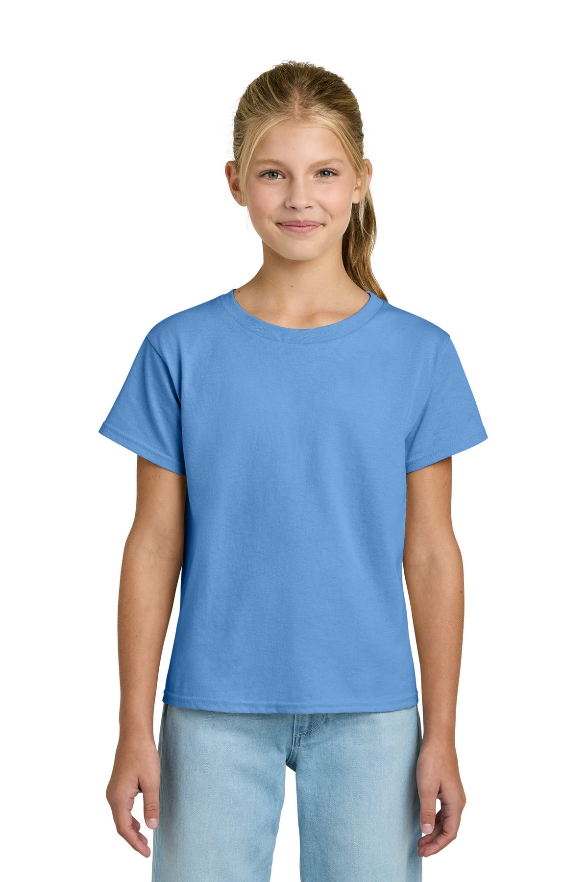 Gildan Youth Light Cotton Tee 3000B - Carolina Blue - front