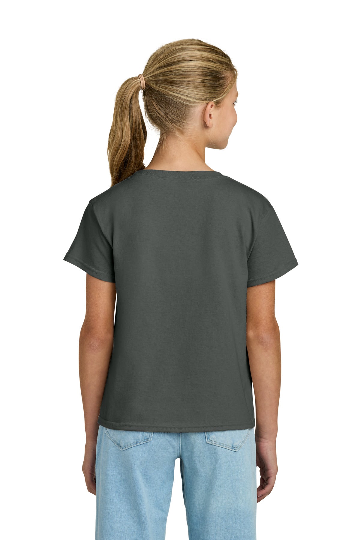 Gildan Youth Light Cotton Tee 3000B - Charcoal - back