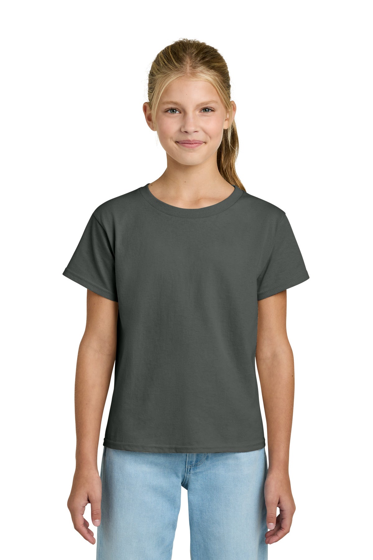 Gildan Youth Light Cotton Tee 3000B - Charcoal - front