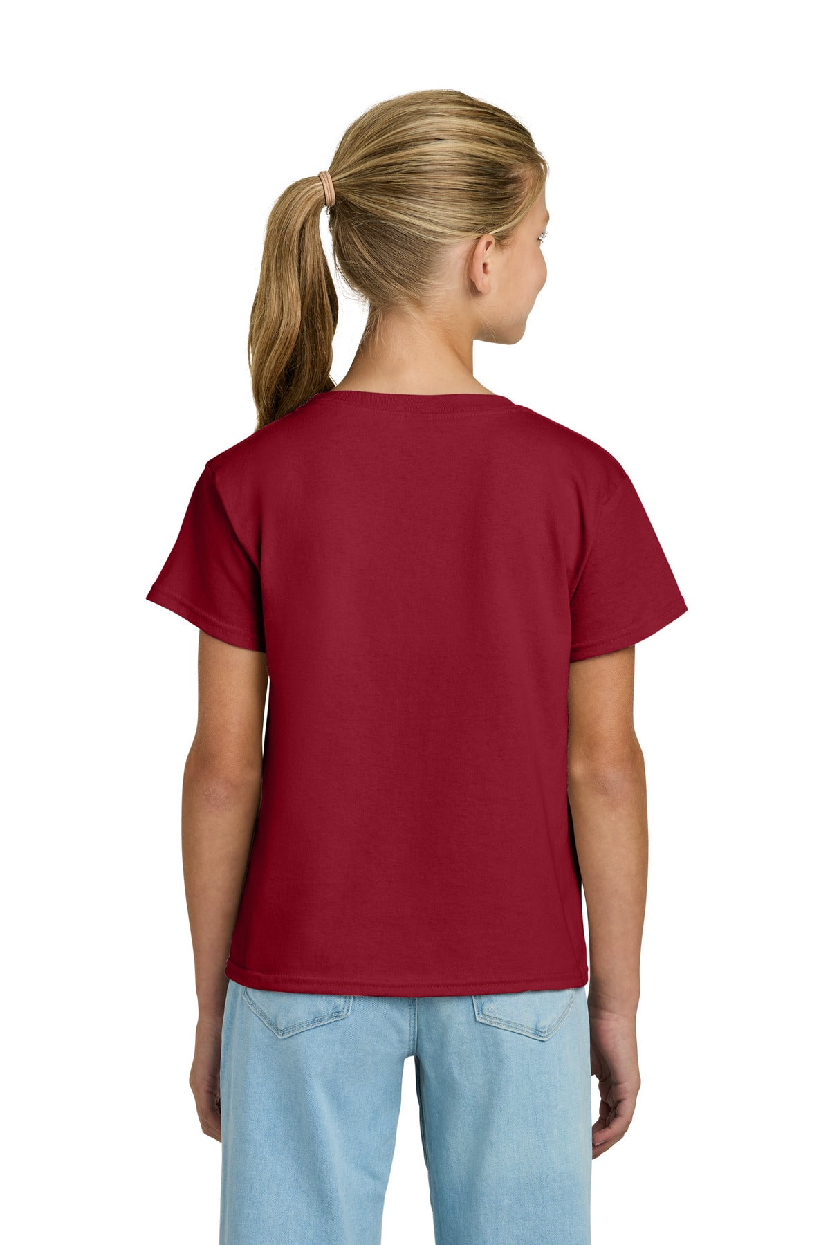 Gildan Youth Light Cotton Tee 3000B - Cherry Red - back