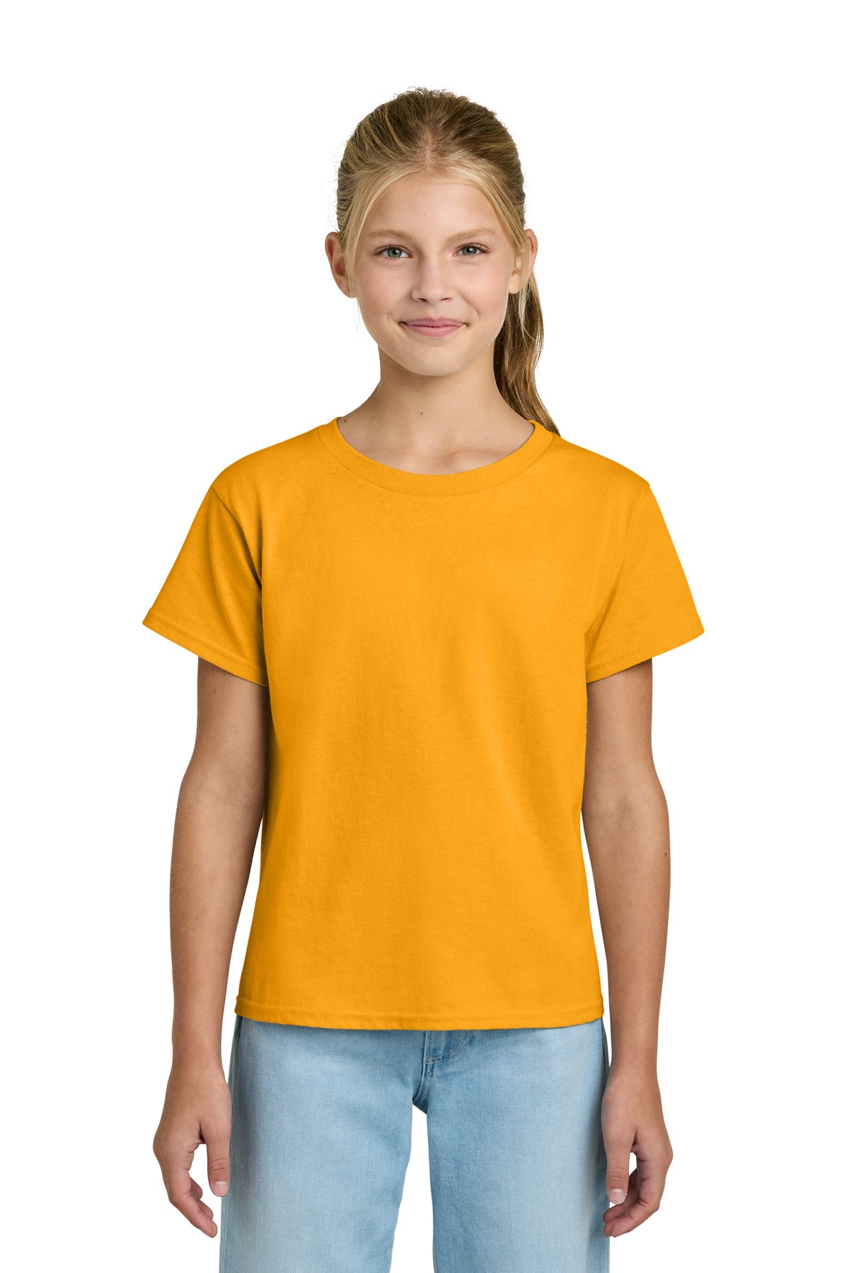Gildan Youth Light Cotton Tee 3000B - Gold - front