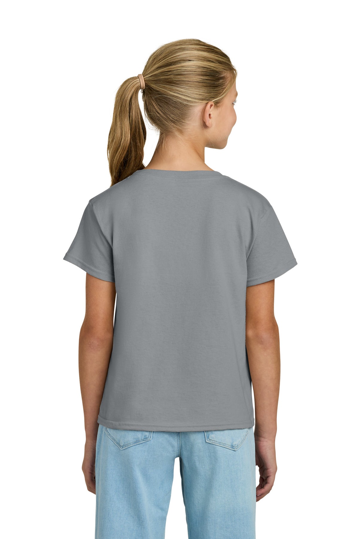 Gildan Youth Light Cotton Tee 3000B - Gravel - back