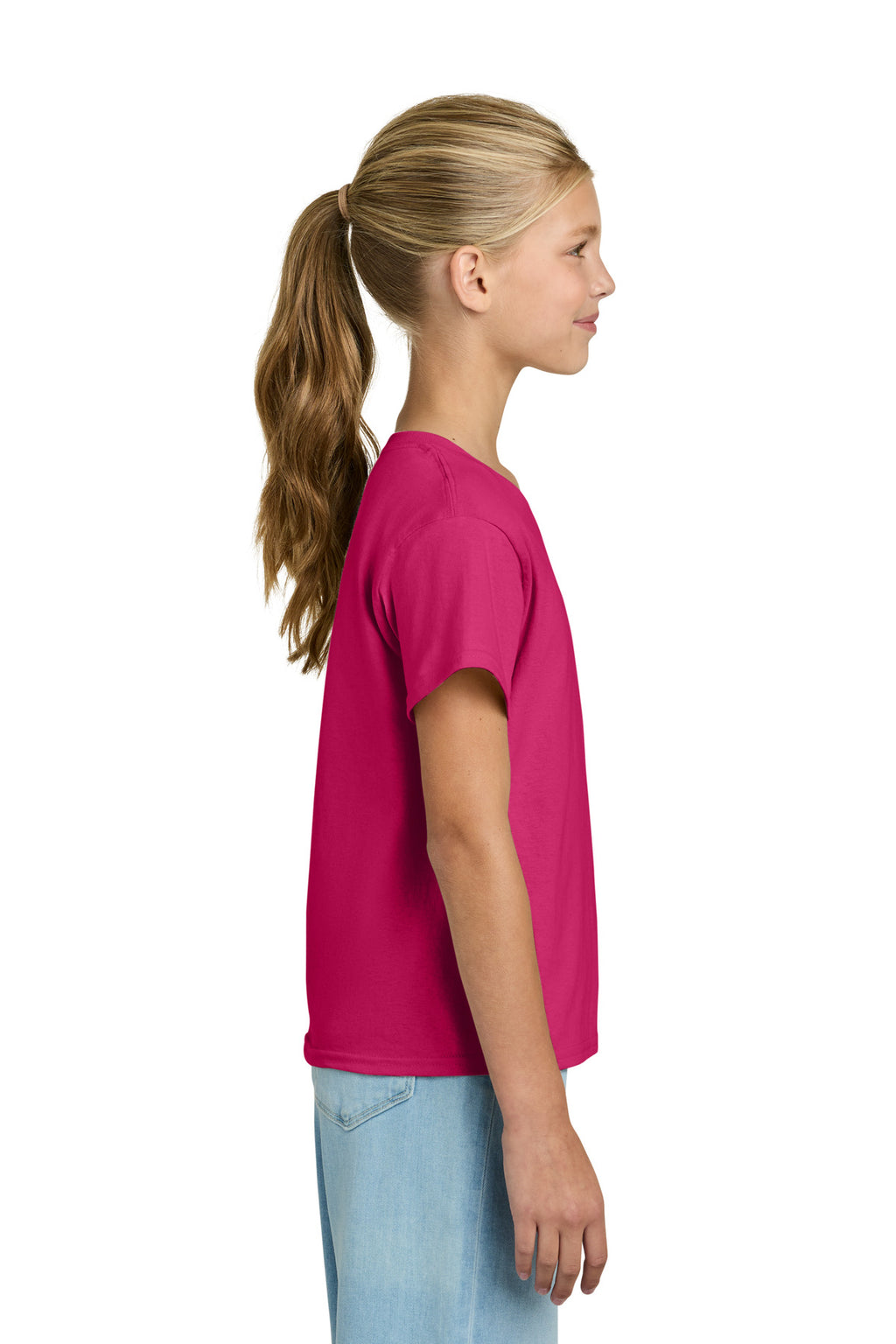 Gildan Youth Light Cotton Tee 3000B - Heliconia - side