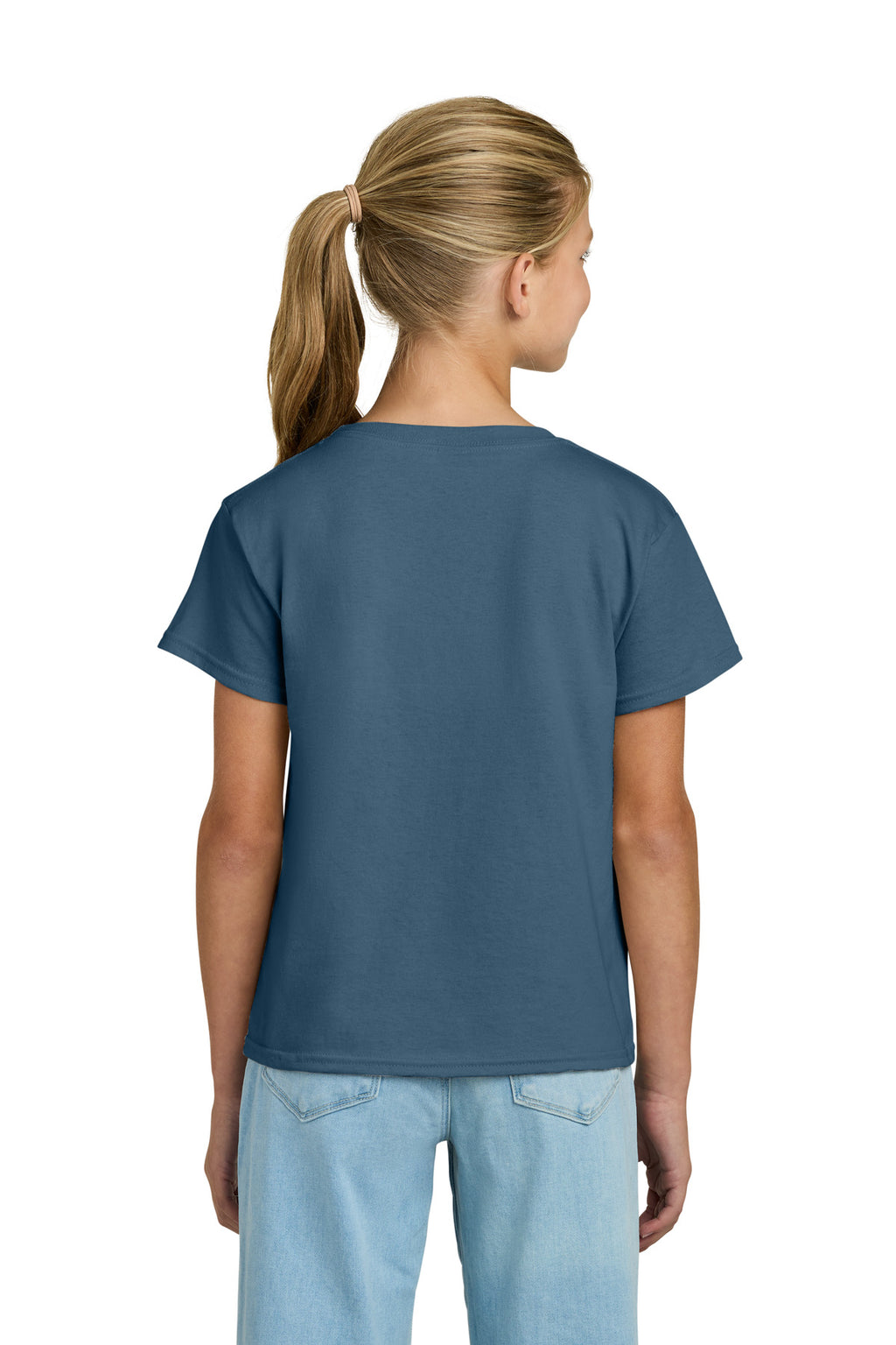 Gildan Youth Light Cotton Tee 3000B - Indigo Blue - back