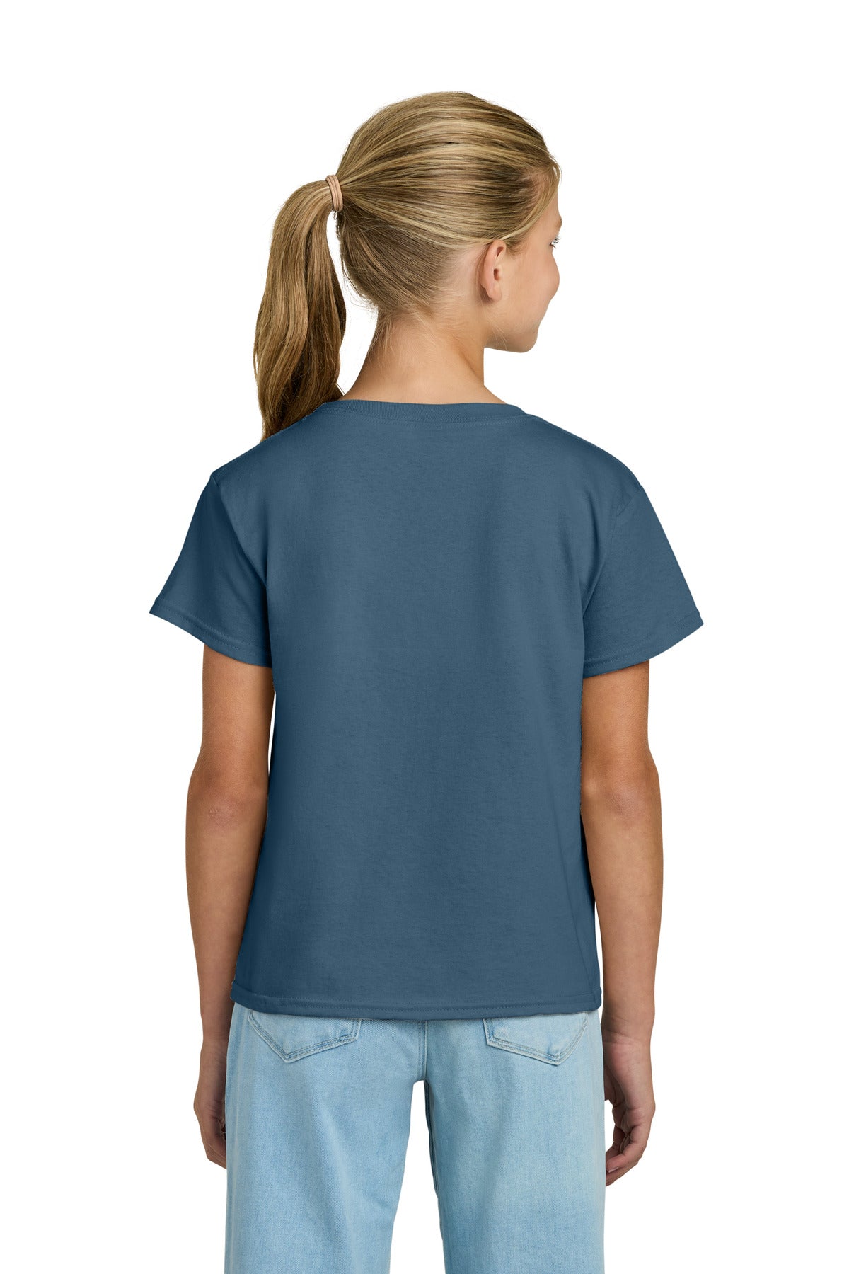 Gildan Youth Light Cotton Tee 3000B - Indigo Blue - back