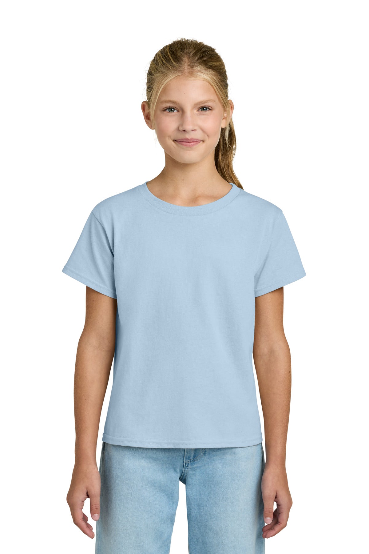 Gildan Youth Light Cotton Tee 3000B - Light Blue - front