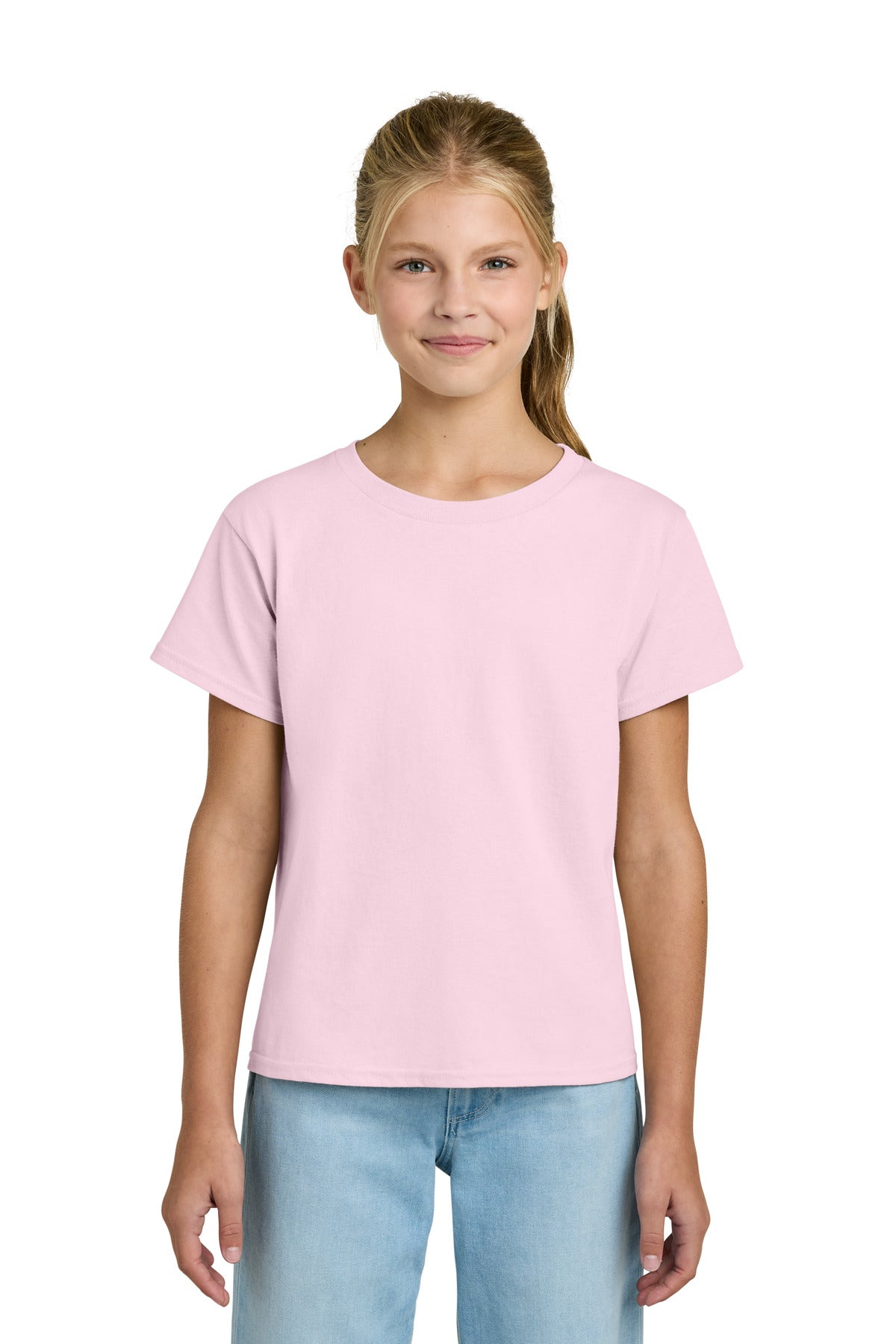 Gildan Youth Light Cotton Tee 3000B - Light Pink - front