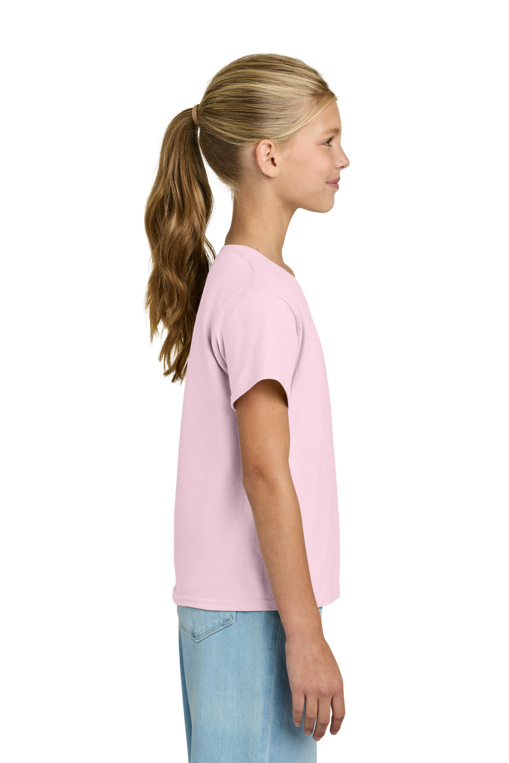 Gildan Youth Light Cotton Tee 3000B - Light Pink - side