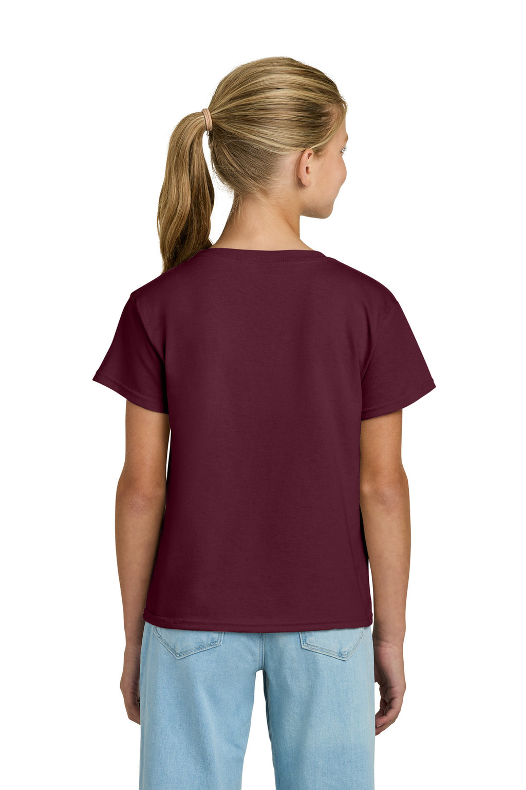 Gildan Youth Light Cotton Tee 3000B - Maroon - back