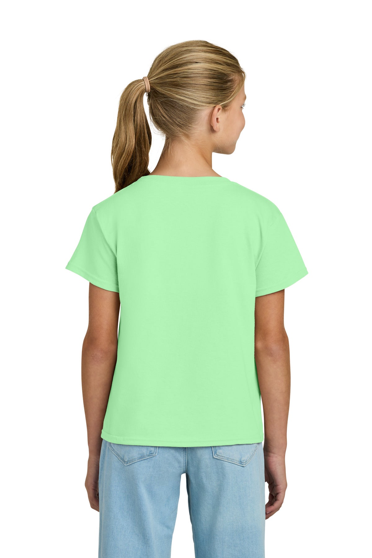 Gildan Youth Light Cotton Tee 3000B - Mint Green - back