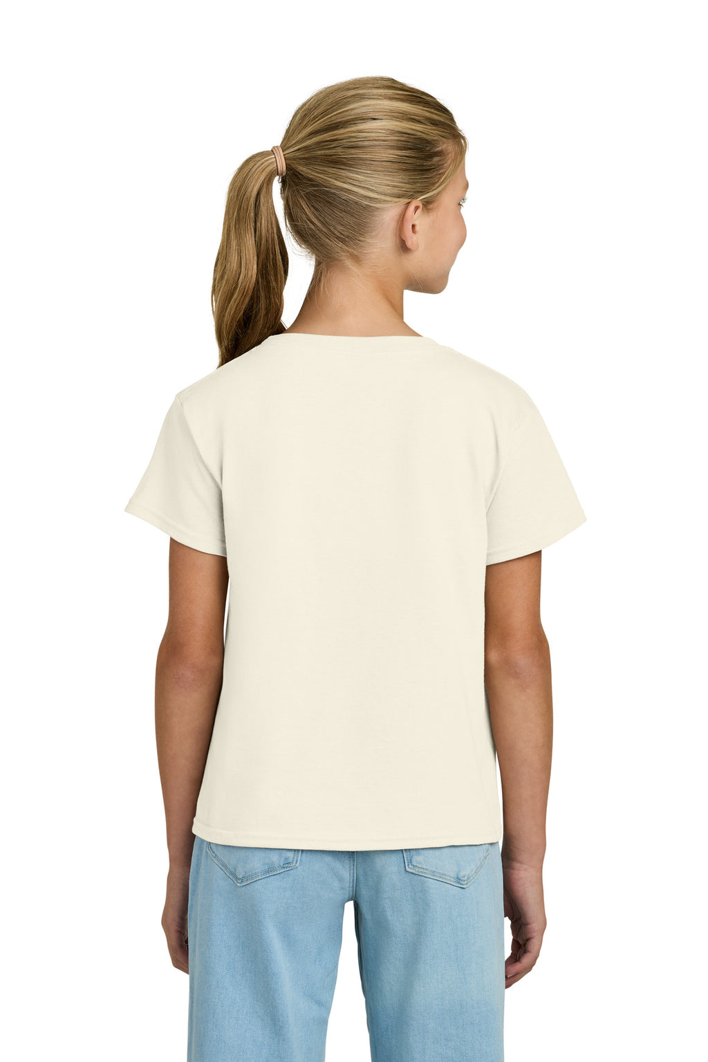 Gildan Youth Light Cotton Tee 3000B - Natural - back