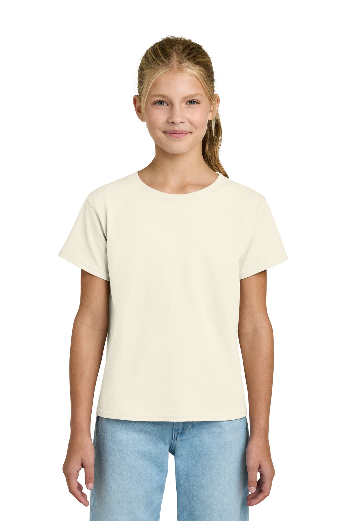 Gildan Youth Light Cotton Tee 3000B - Natural - front