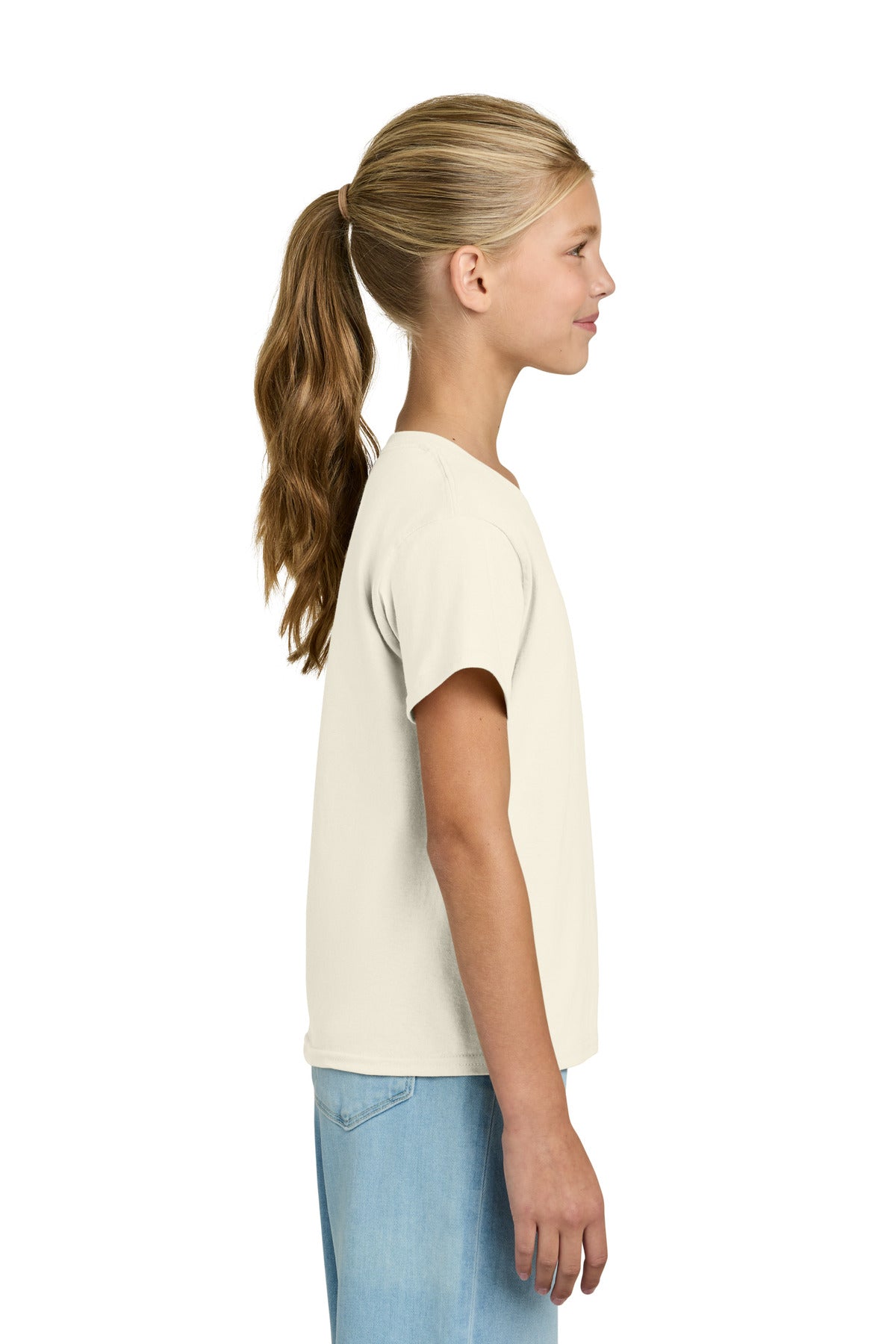 Gildan Youth Light Cotton Tee 3000B - Natural - side