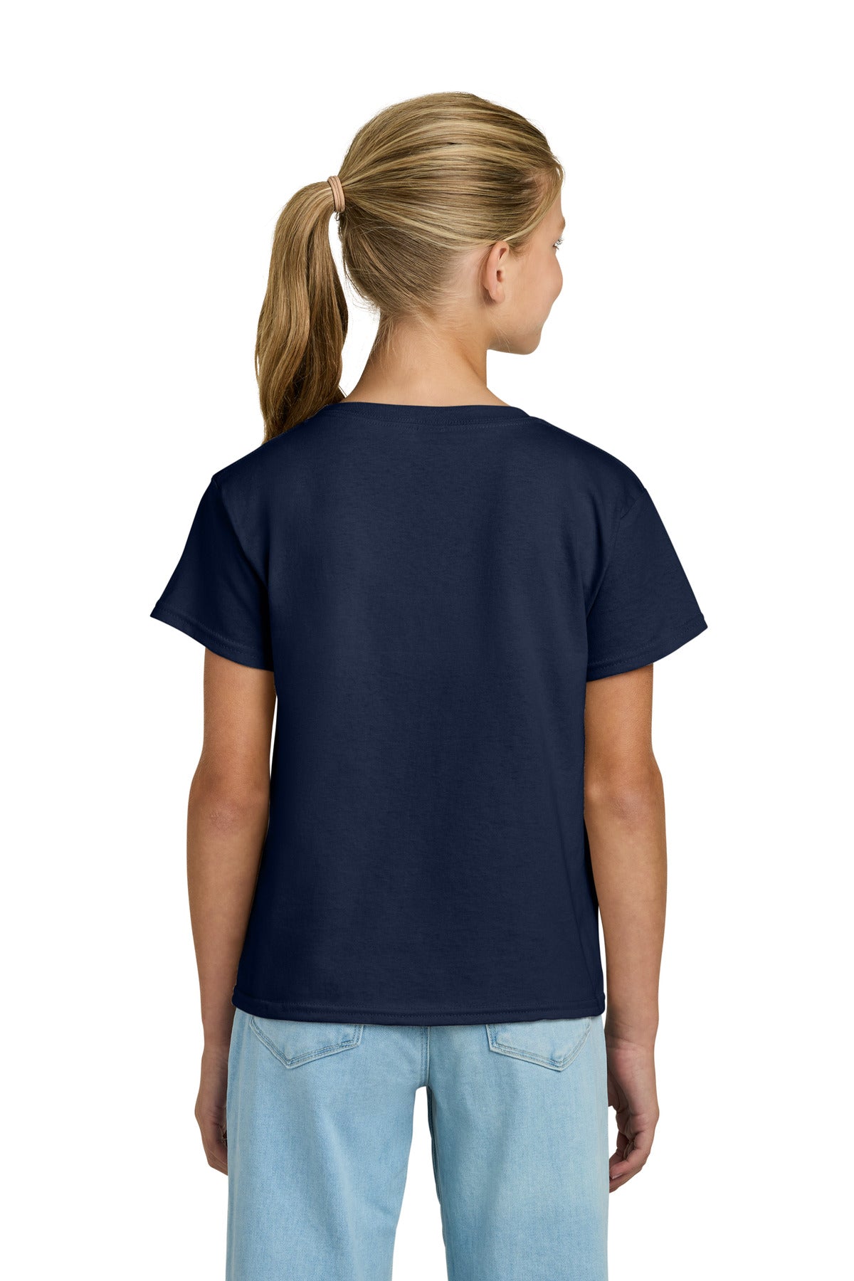 Gildan Youth Light Cotton Tee 3000B - Navy - back