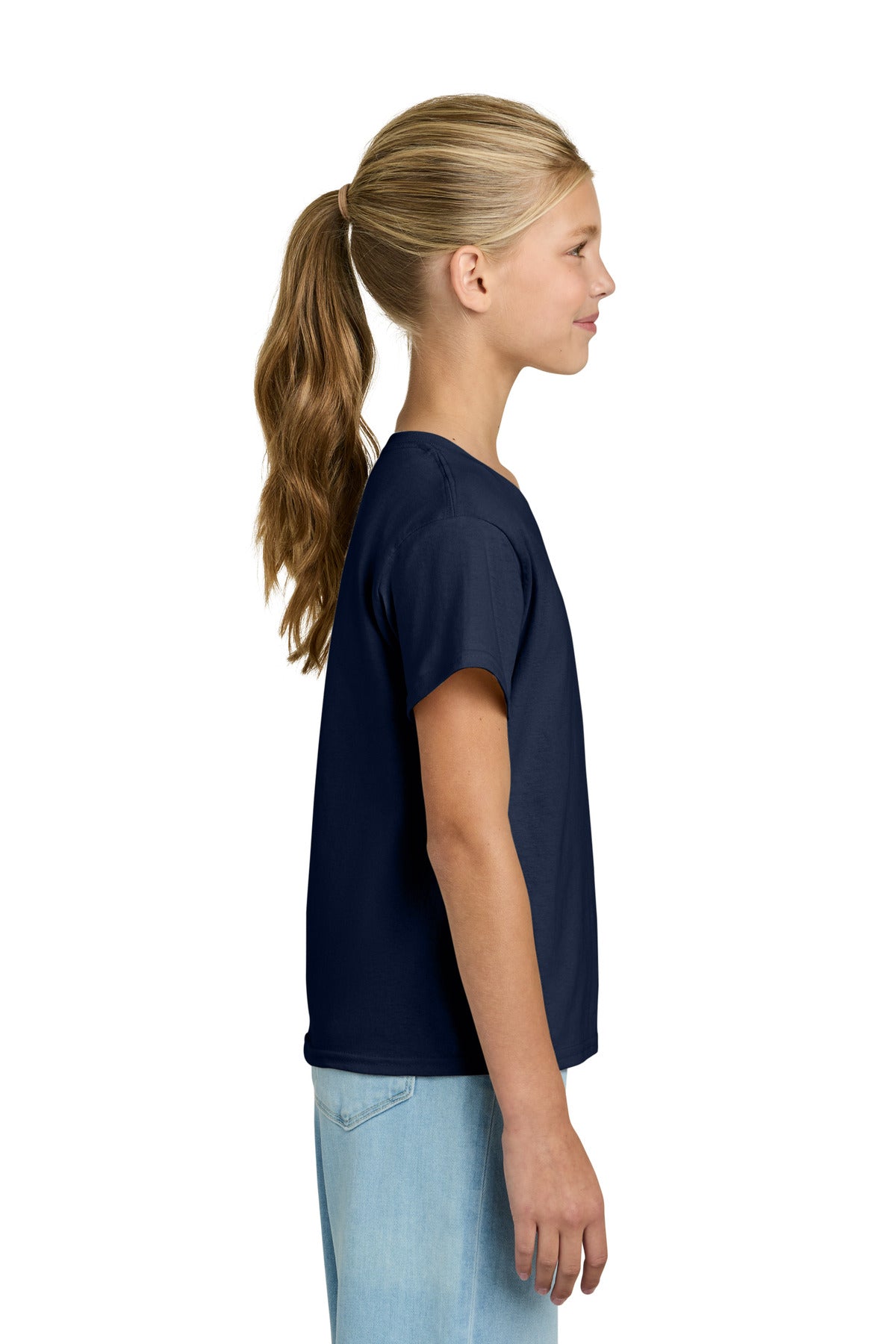 Gildan Youth Light Cotton Tee 3000B - Navy - side