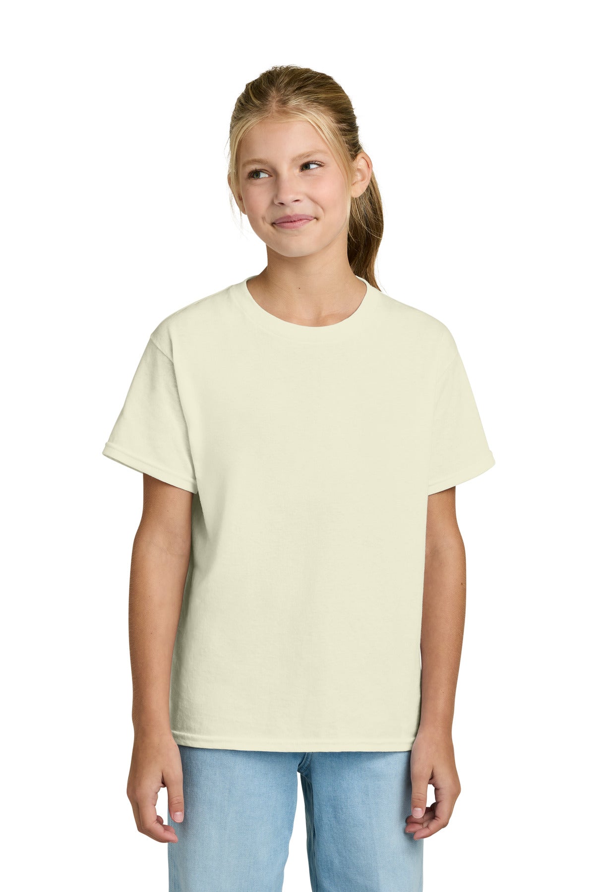Gildan Youth Light Cotton Tee 3000B - Off White - front