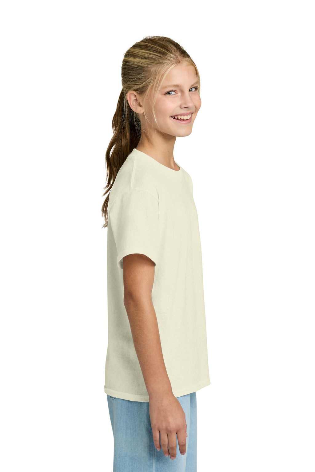 Gildan Youth Light Cotton Tee 3000B - Off White - side