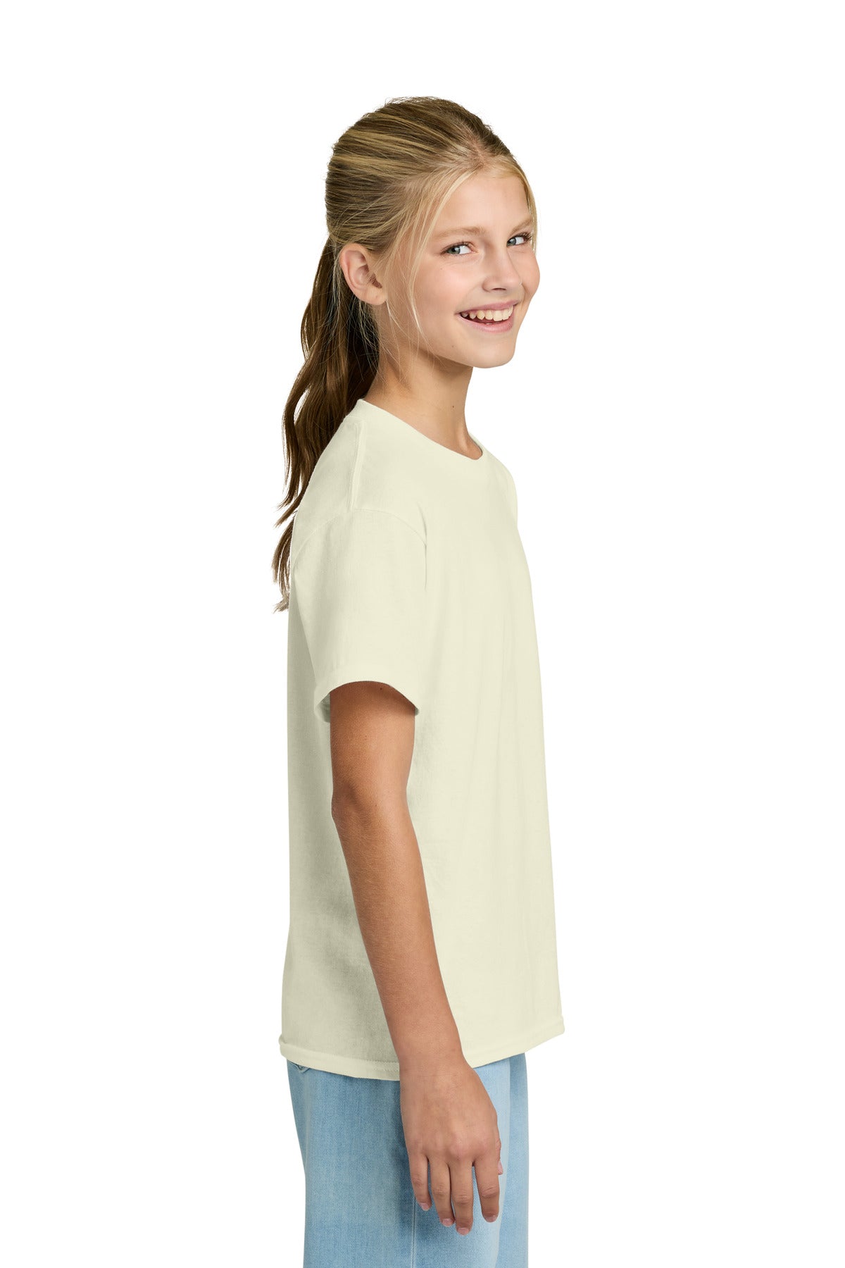 Gildan Youth Light Cotton Tee 3000B - Off White - side