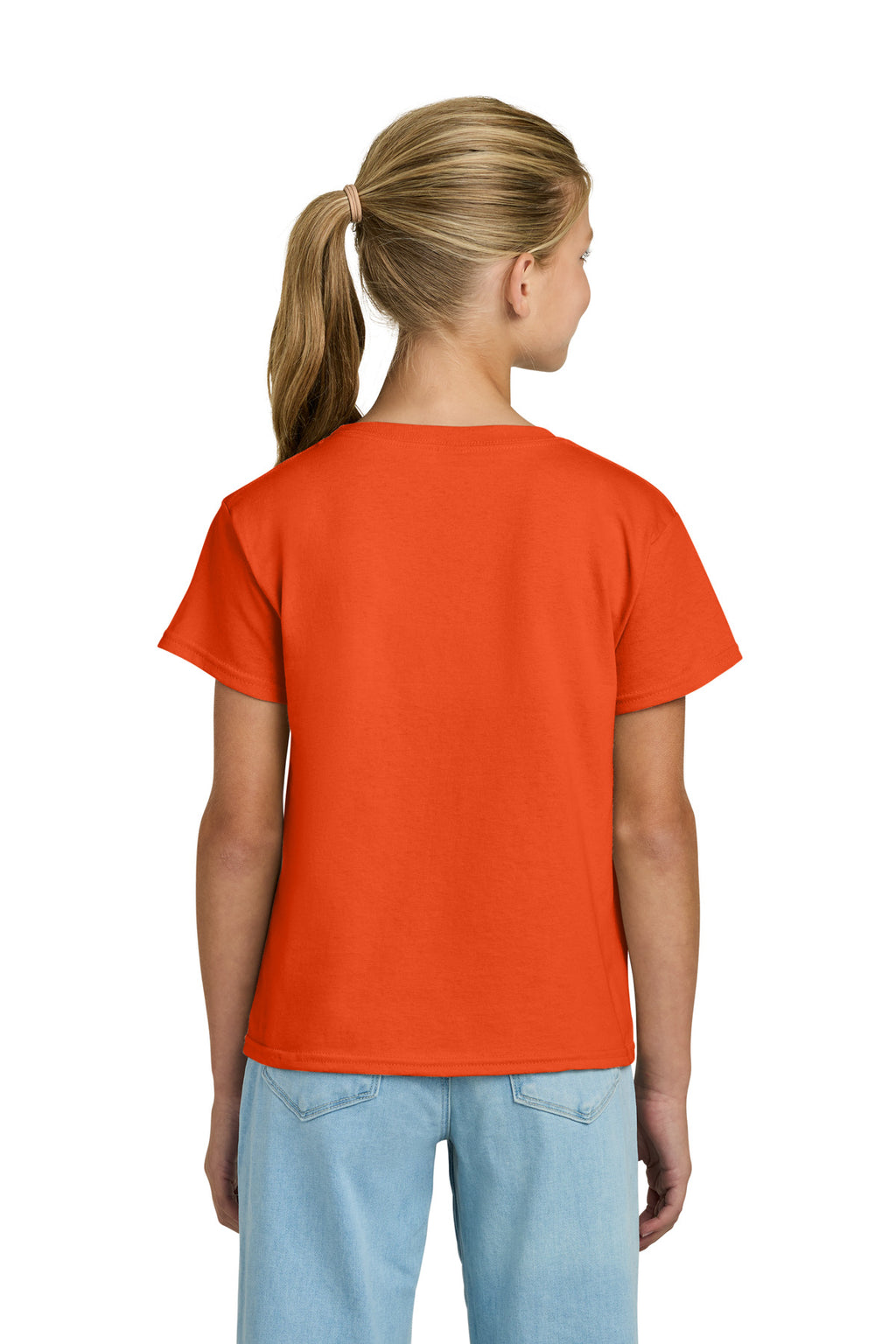 Gildan Youth Light Cotton Tee 3000B - Orange - back