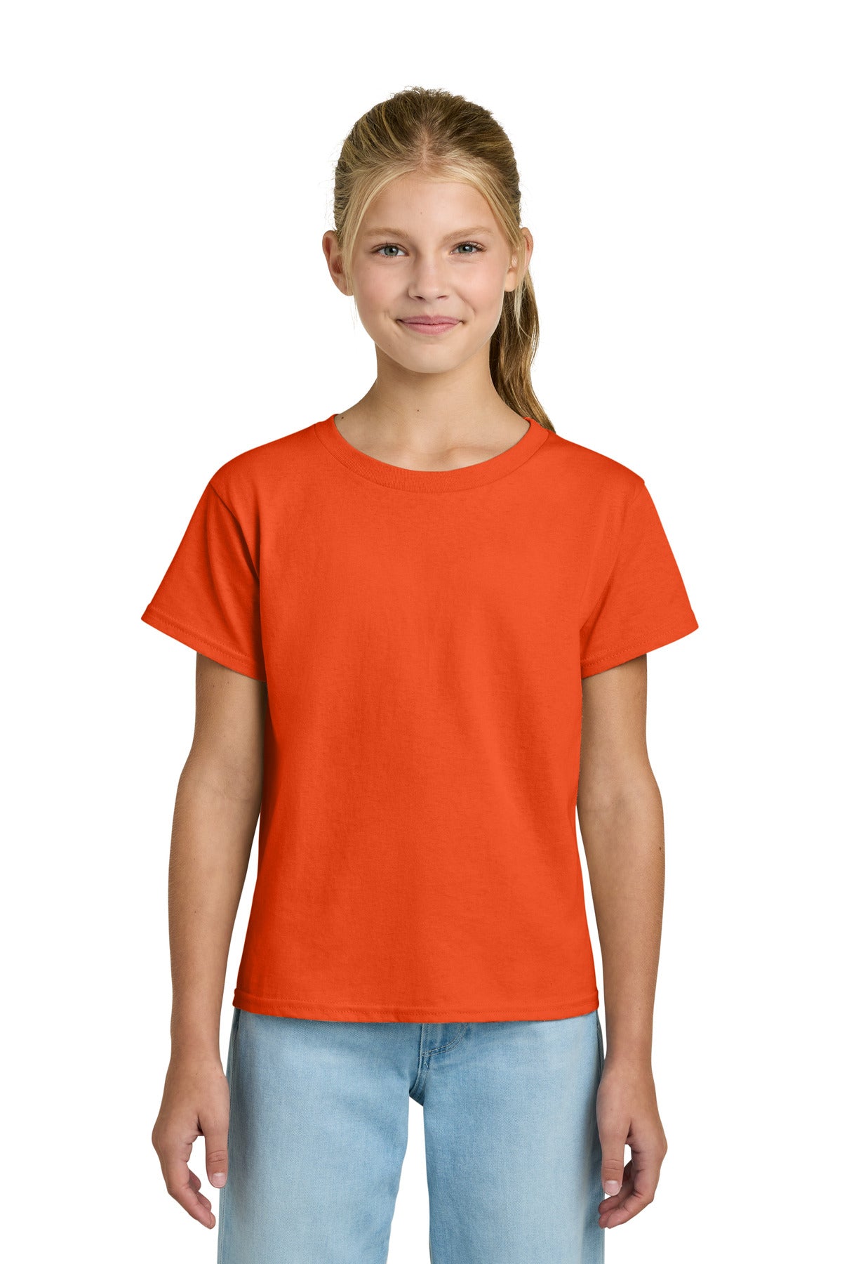 Gildan Youth Light Cotton Tee 3000B - Orange - front