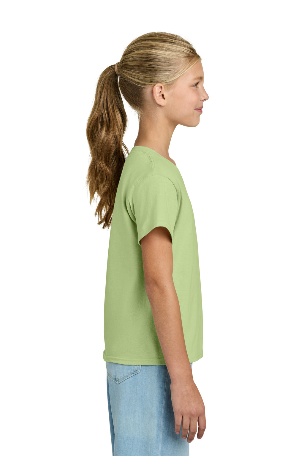 Gildan Youth Light Cotton Tee 3000B - Pistachio - side