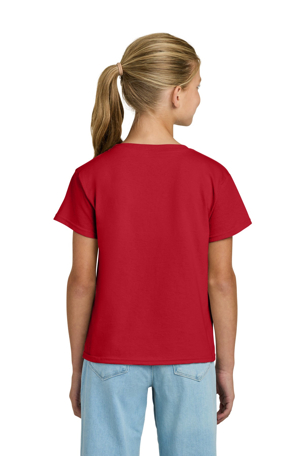 Gildan Youth Light Cotton Tee 3000B - Red - back