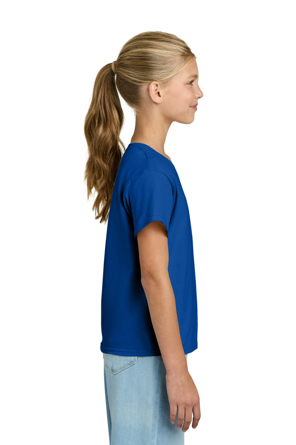Gildan Youth Light Cotton Tee 3000B - Royal - side