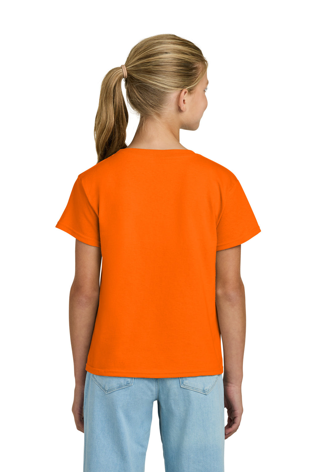 Gildan Youth Light Cotton Tee 3000B - S. Orange - back