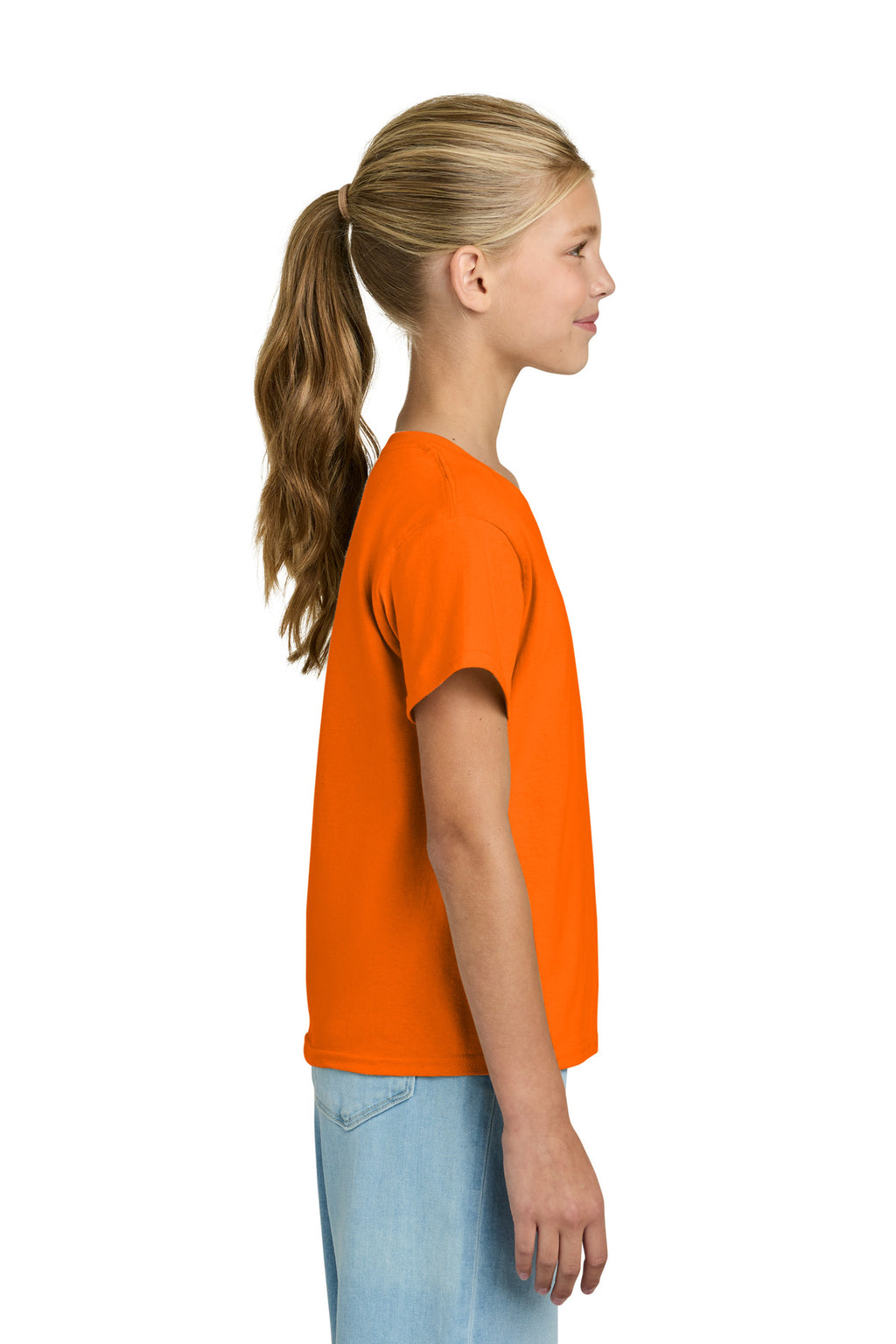 Gildan Youth Light Cotton Tee 3000B - S. Orange - side