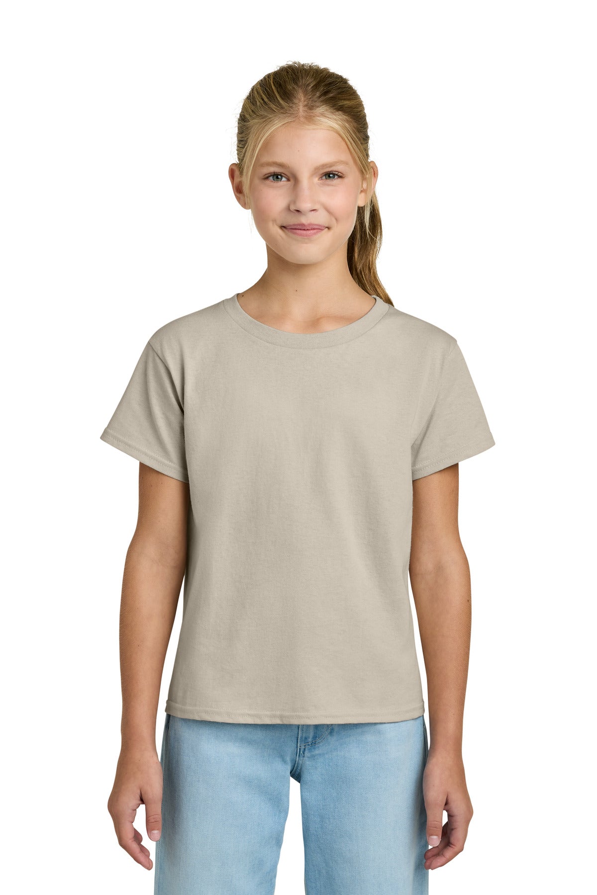 Gildan Youth Light Cotton Tee 3000B - Sand - front