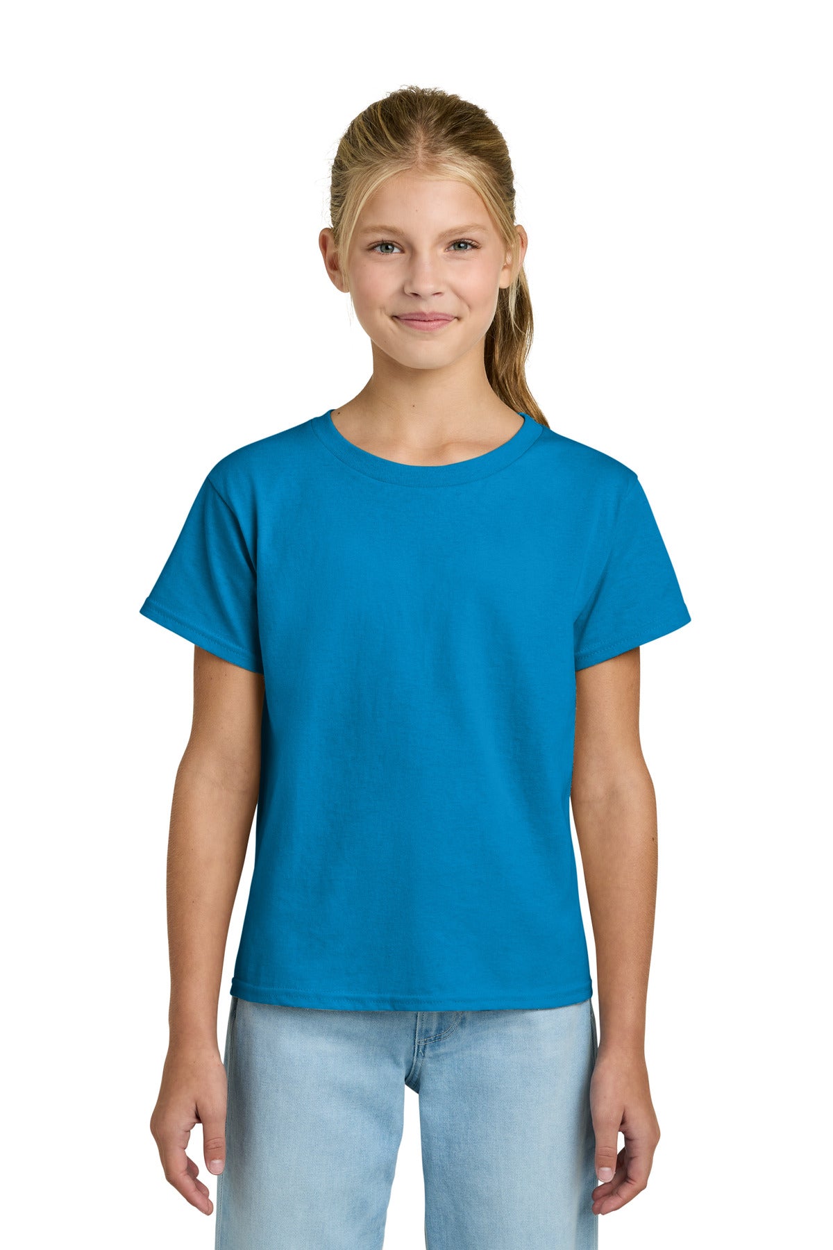 Gildan Youth Light Cotton Tee 3000B - Sapphire - front