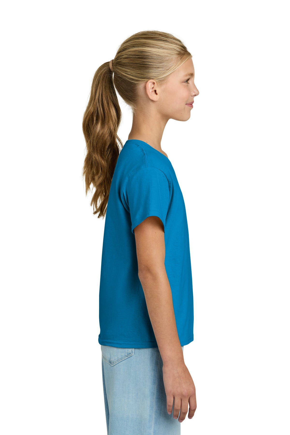 Gildan Youth Light Cotton Tee 3000B - Sapphire - side