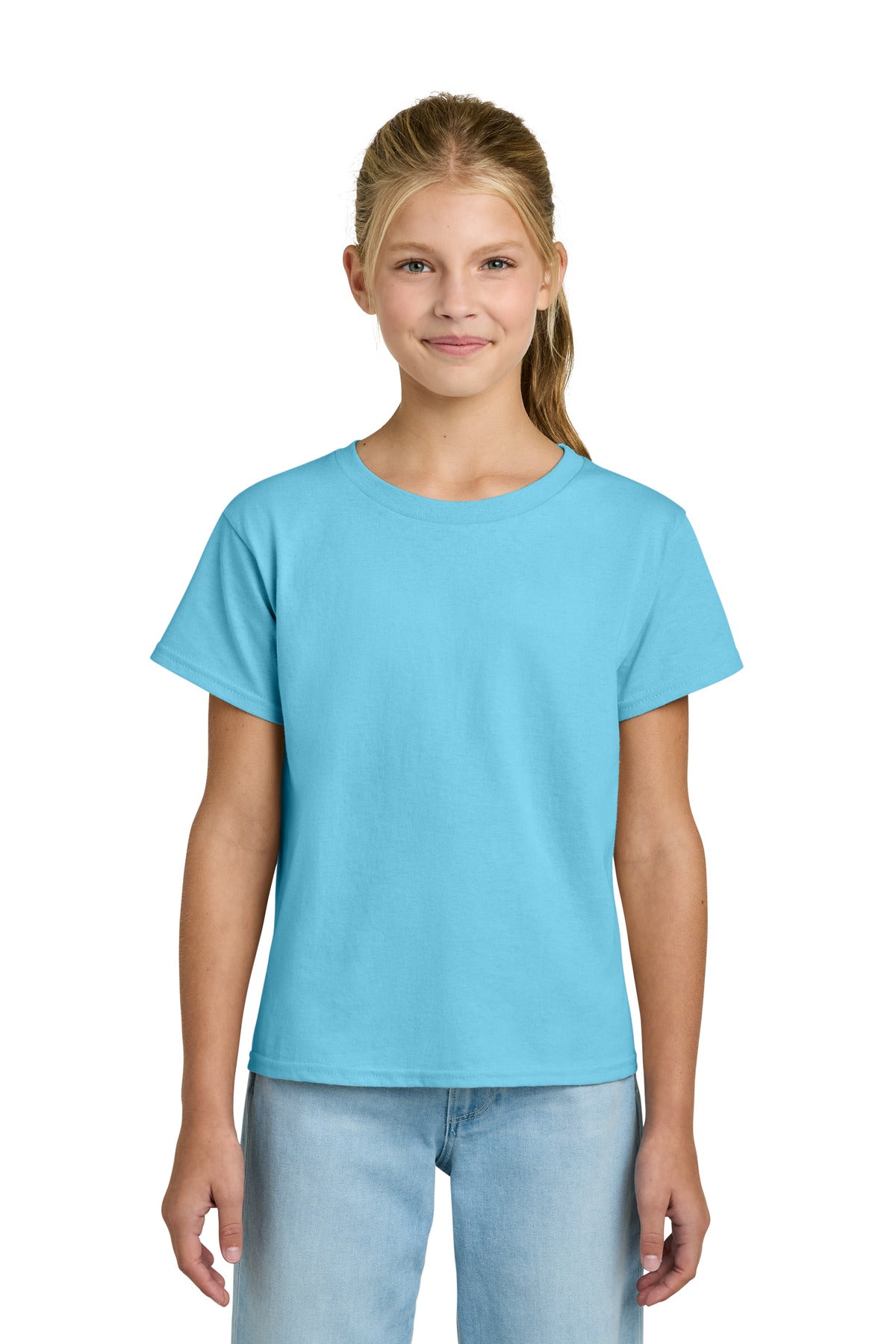 Gildan Youth Light Cotton Tee 3000B - Sky - front