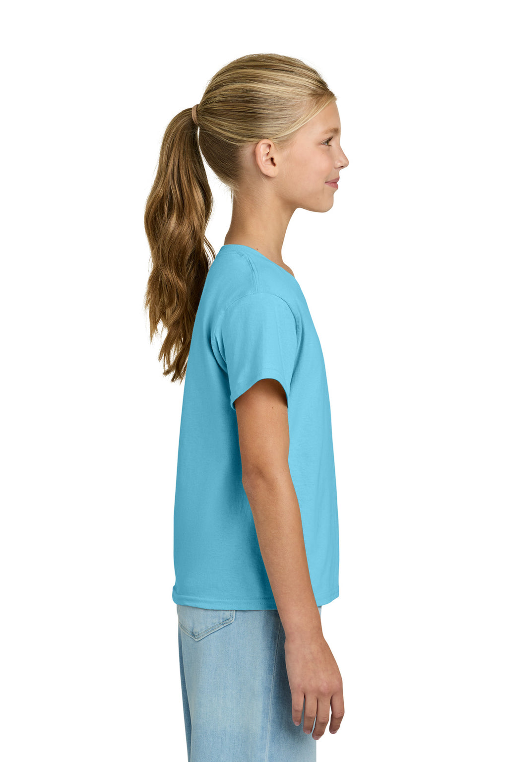 Gildan Youth Light Cotton Tee 3000B - Sky - side
