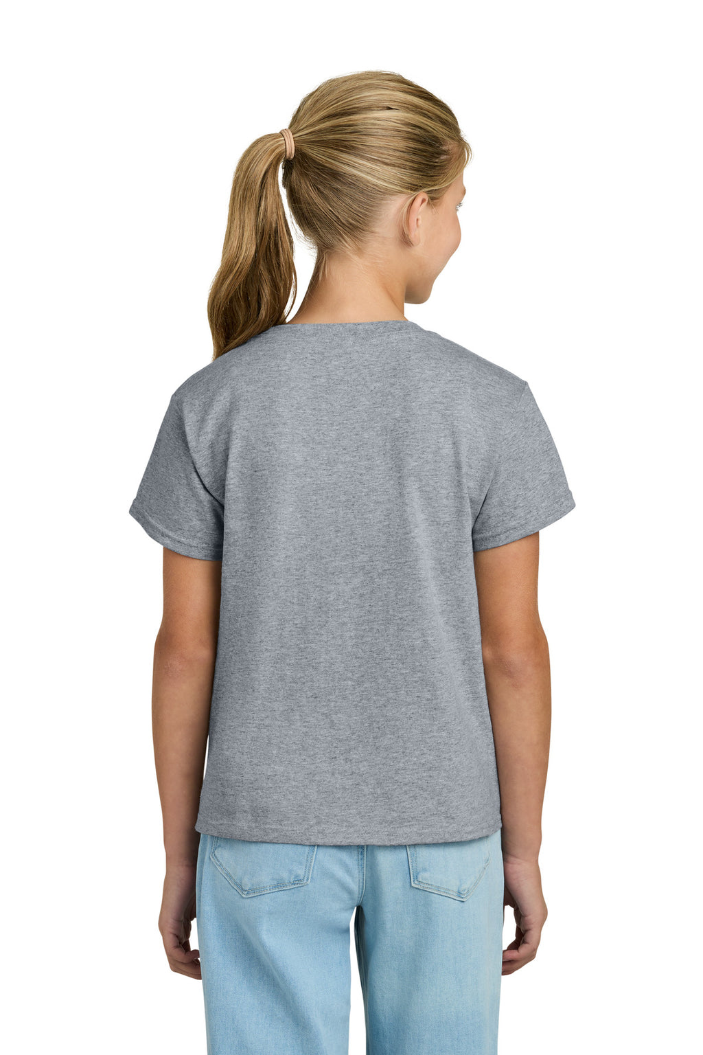 Gildan Youth Light Cotton Tee 3000B - Sport Grey - back