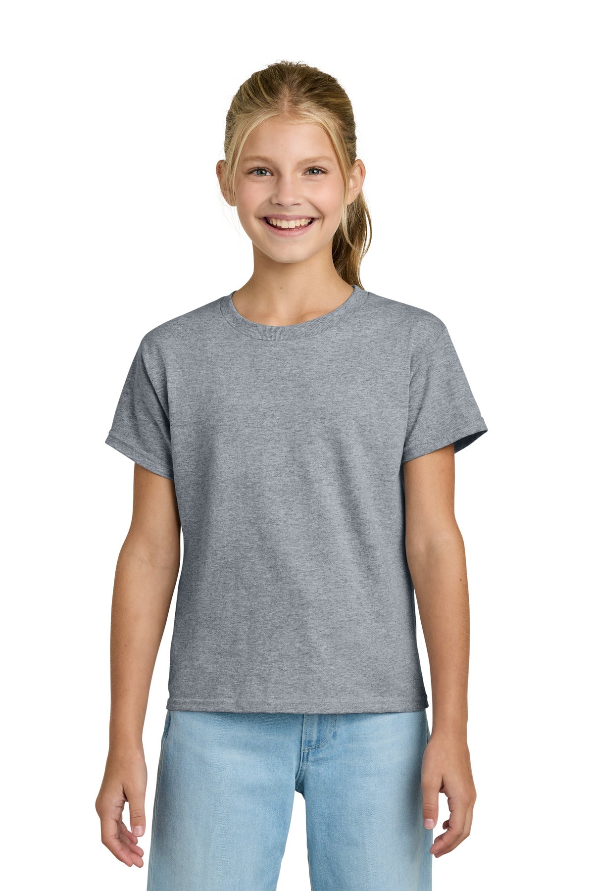 Gildan Youth Light Cotton Tee 3000B - Sport Grey - front