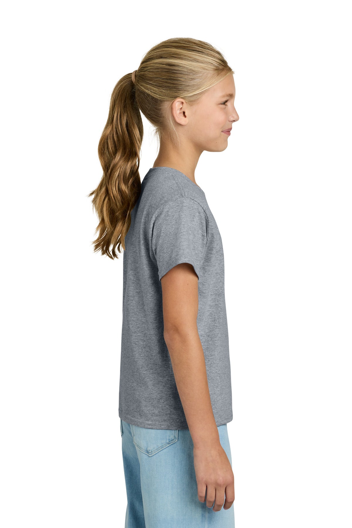 Gildan Youth Light Cotton Tee 3000B - Sport Grey - side