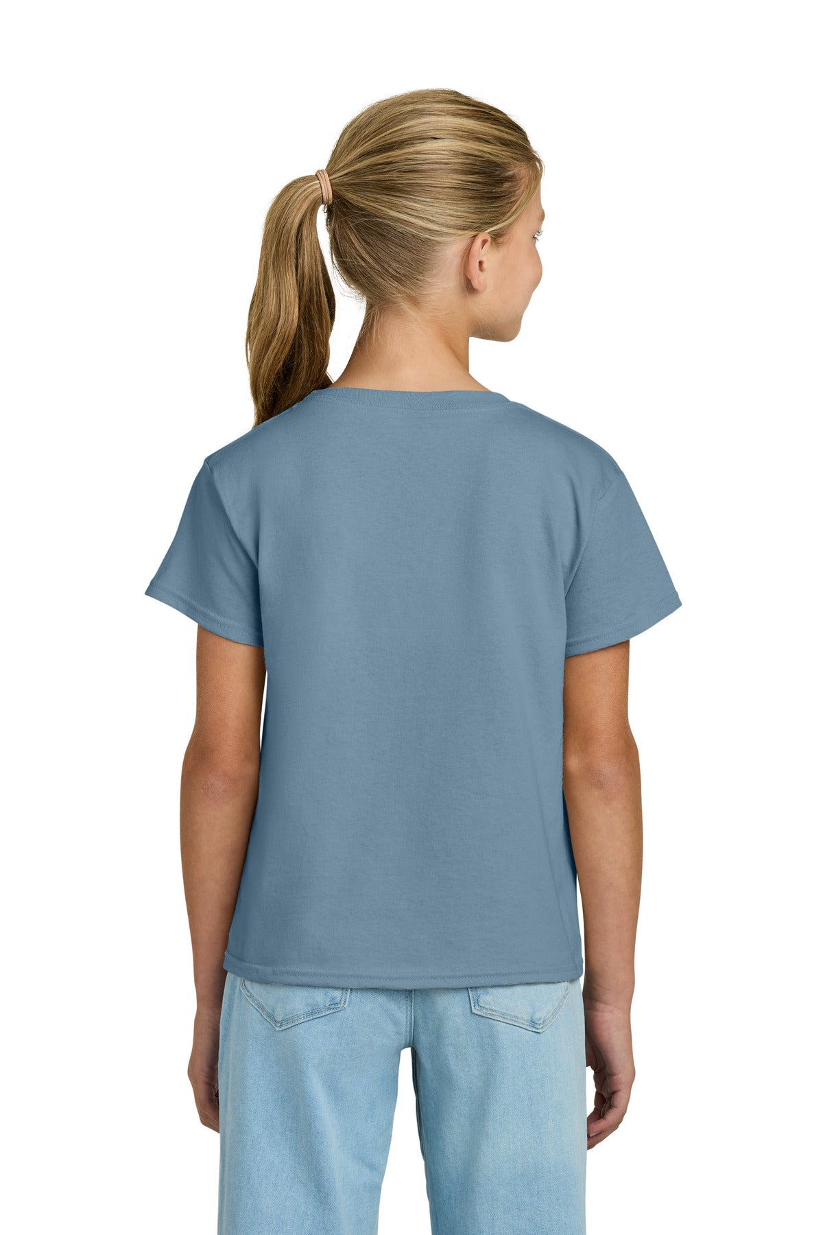 Gildan Youth Light Cotton Tee 3000B - Stone Blue - back