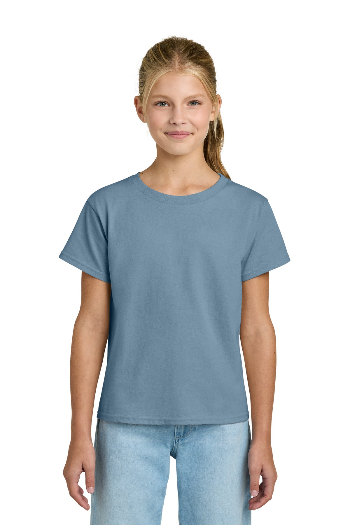 Gildan Youth Light Cotton Tee 3000B - Stone Blue - front