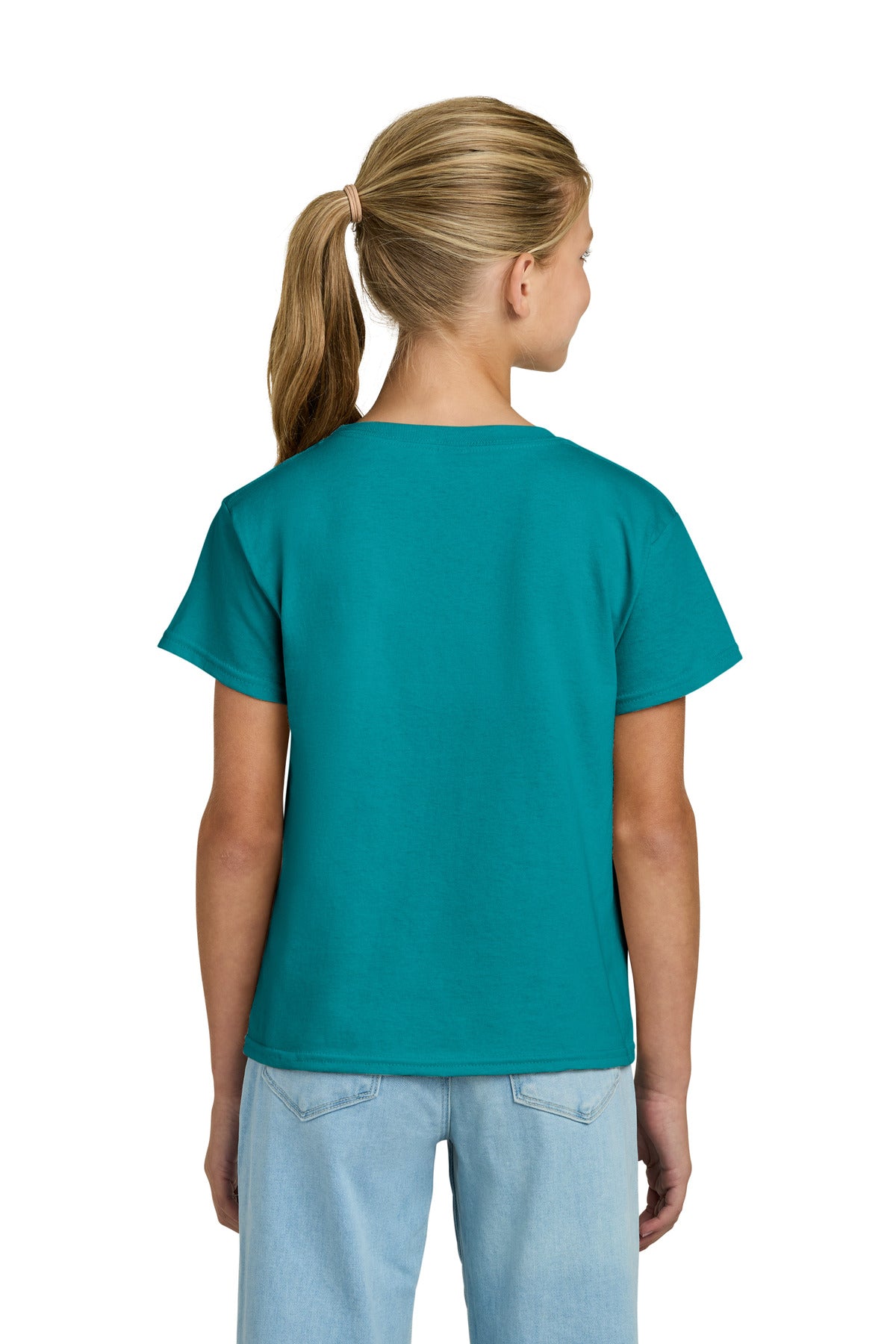 Gildan Youth Light Cotton Tee 3000B - Tropical Blue - back