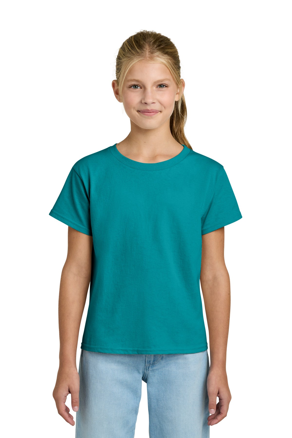 Gildan Youth Light Cotton Tee 3000B - Tropical Blue - front