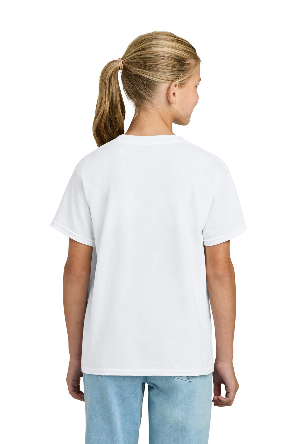 Gildan Youth Light Cotton Tee 3000B - White - back