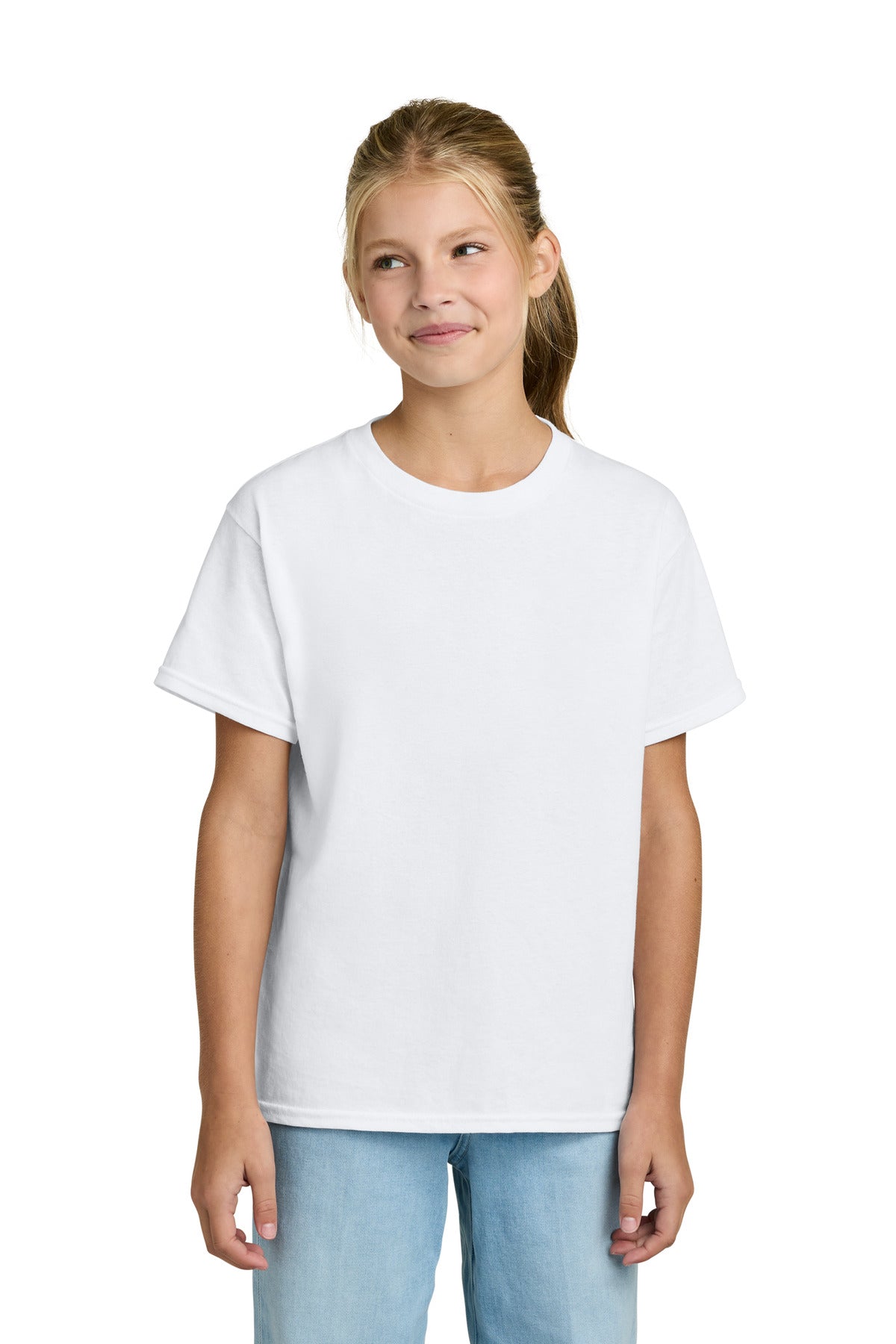 Gildan Youth Light Cotton Tee 3000B - White - front