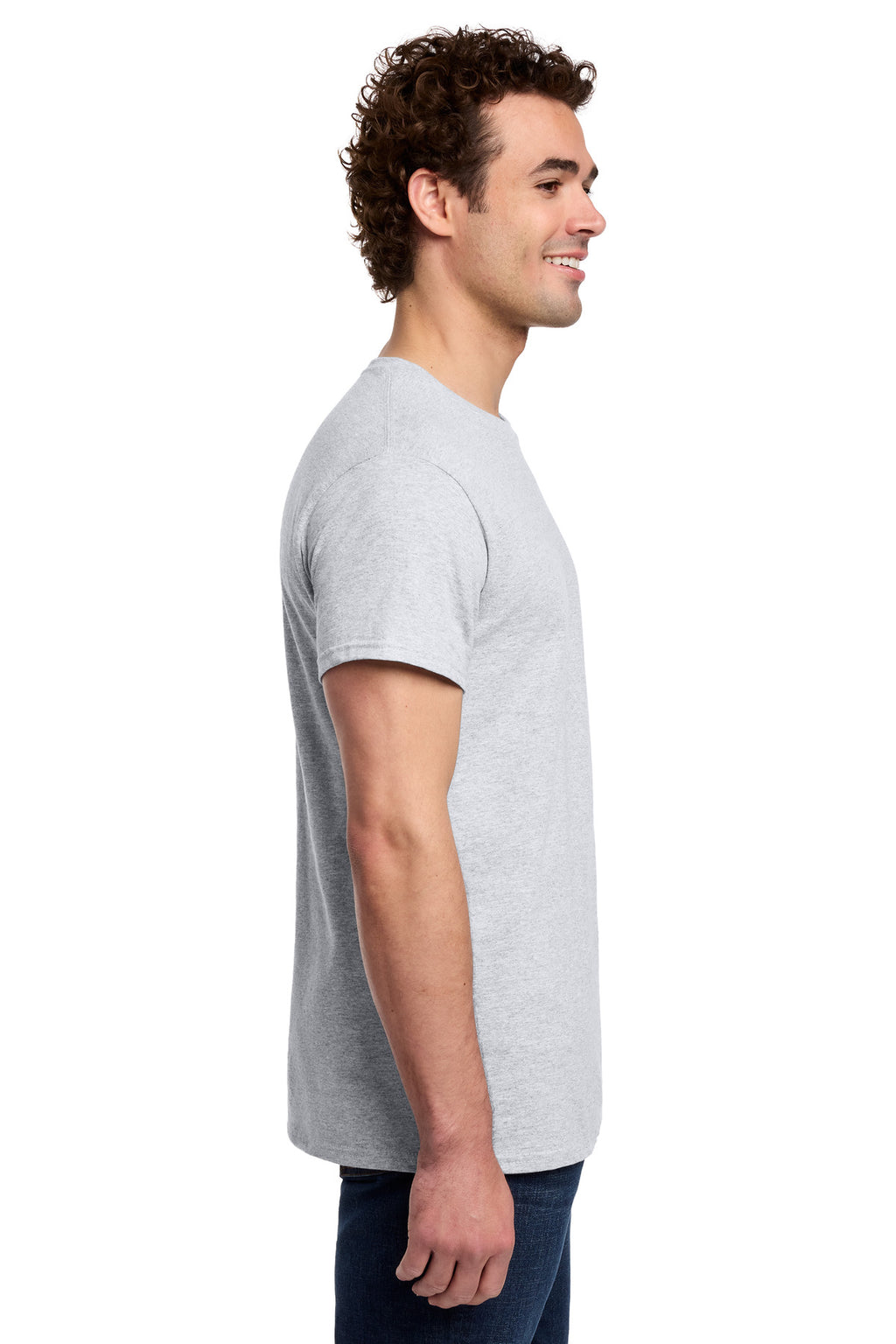 Gildan Light Cotton Tee 3000 - Ash Grey - side