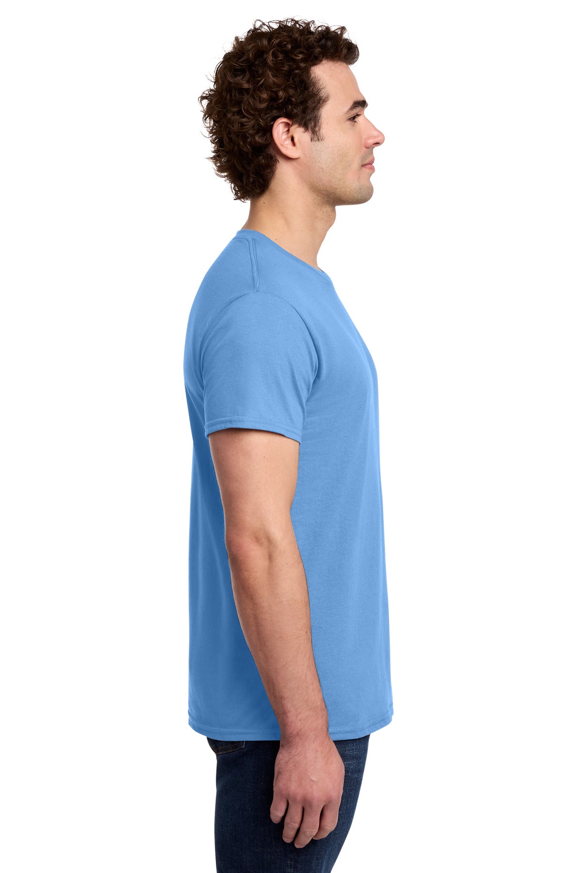 Gildan Light Cotton Tee 3000 - Carolina Blue - side