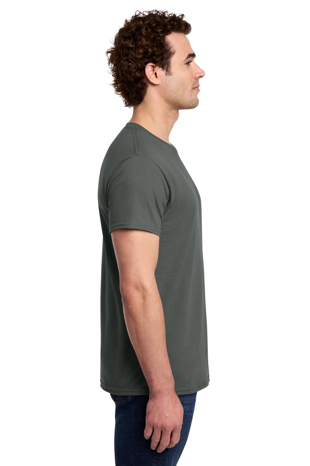 Gildan Light Cotton Tee 3000 - Charcoal - side