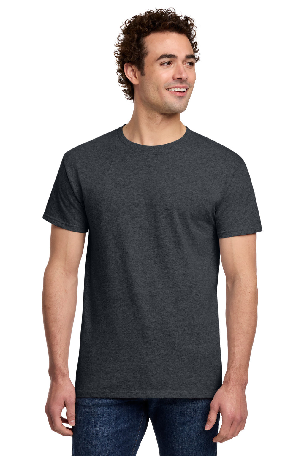 Gildan Light Cotton Tee 3000 - Dark Heather - front