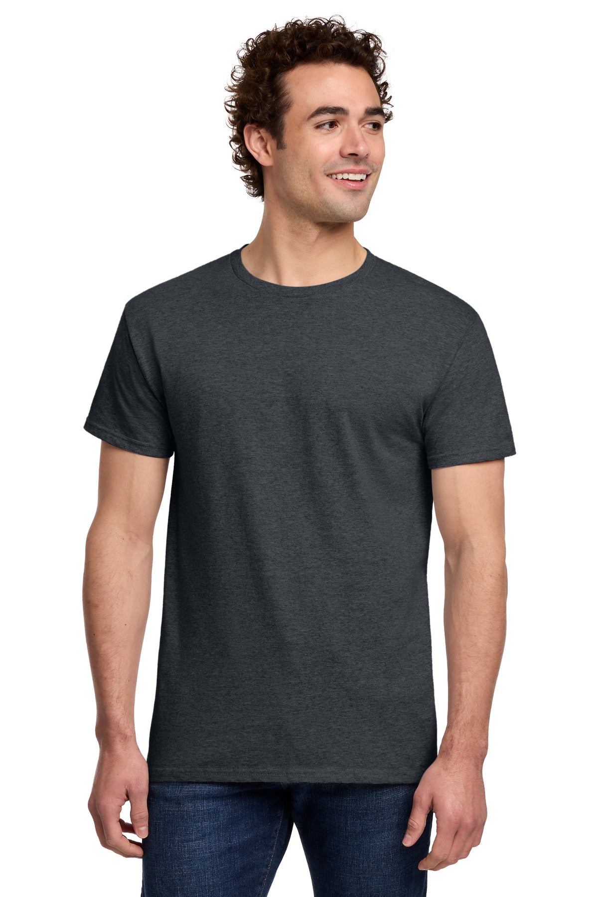 Gildan Light Cotton Tee 3000 - Dark Heather - front
