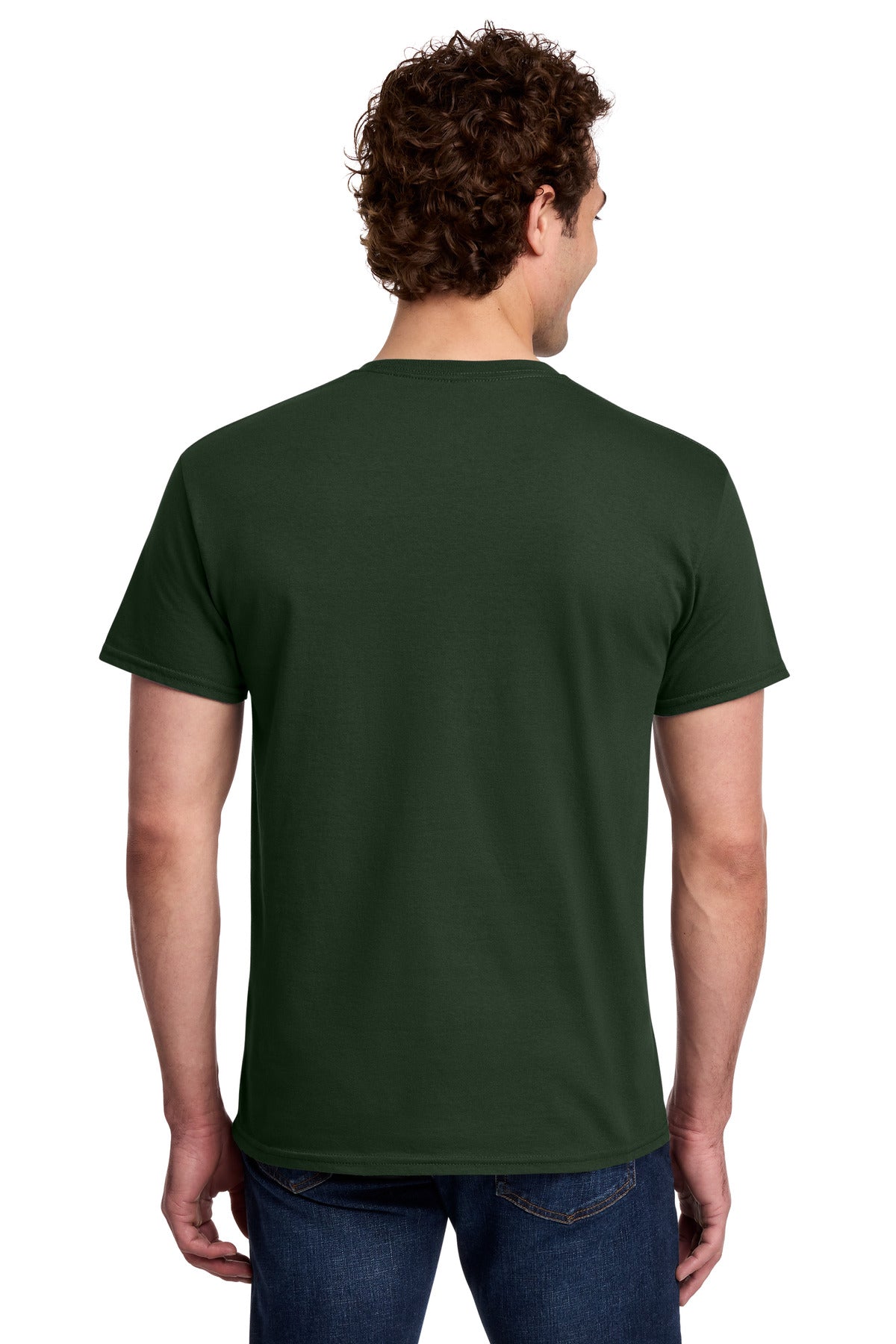 Gildan Light Cotton Tee 3000 - Forest Green - back