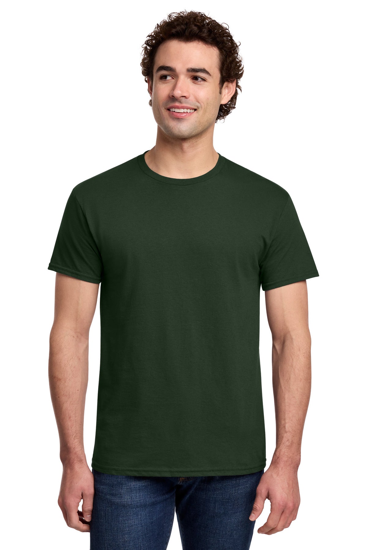 Gildan Light Cotton Tee 3000 - Forest Green - front